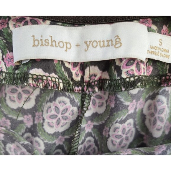 Bishop & Young S Small Adria Ruched Front Midi Pink Floral Dress Cottagecore - Picture 4 of 8